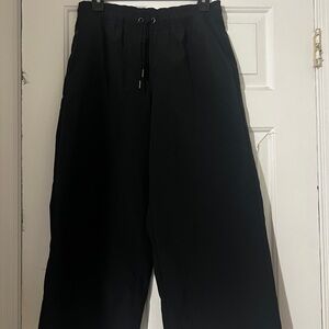 Athleta S Midday Mid Rise Crop Poplin Pant Black size Extra Small worn 1 #658011